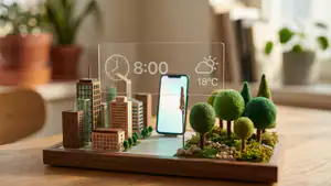 Transparent Clock and Weather: A Blend of Beauty and Functionality