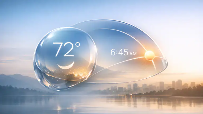Transparent Clock and Weather: A Blend of Beauty and Functionality icon