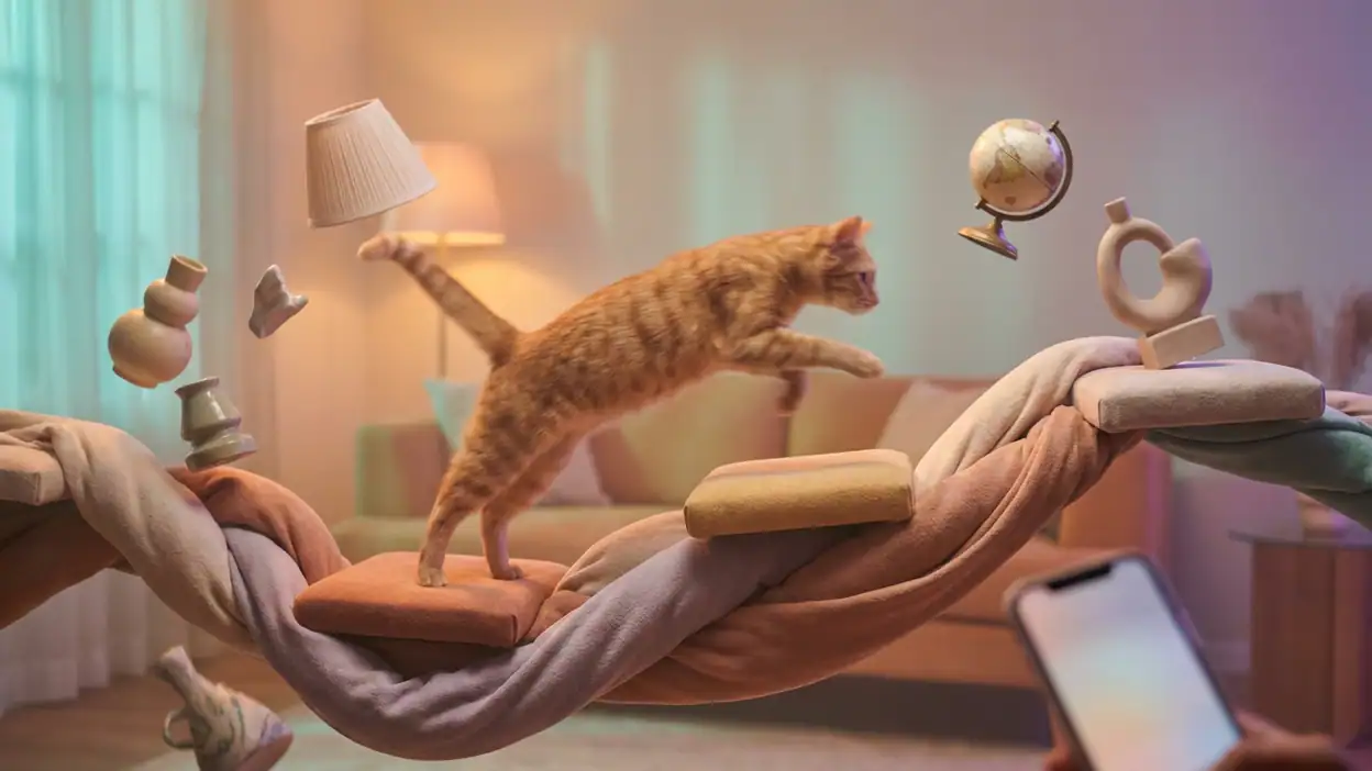 Cat Runner: Décorez Votre Monde avec Style et Vitesse