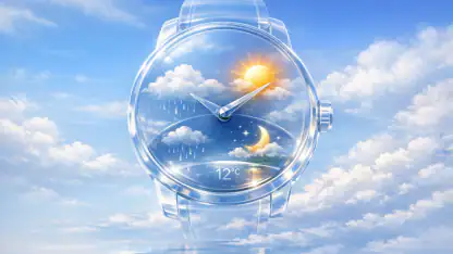 Orologio e meteo trasparente: Previsioni chiare e semplici header